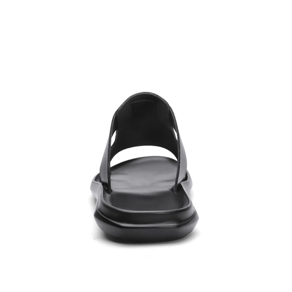 MEN'S GENUINE LEATHER STRIPED FRONT SLIPPERZ - Picture 10 of 16